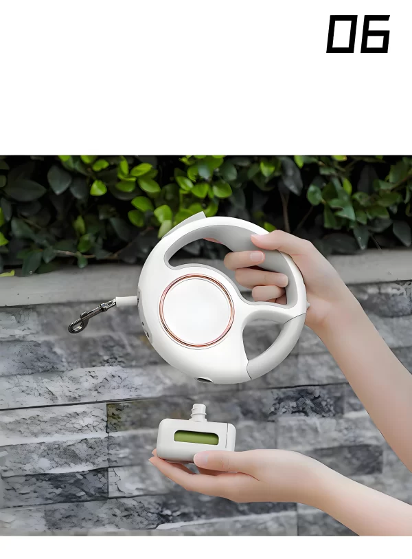 Smart Pet Leash: 3-meter automatic extension, LED light, built-in trash bag storage compartment - Image 4